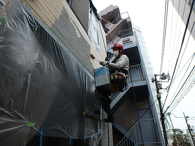 東京都港区K様邸：外壁塗装工事(無足場工法)