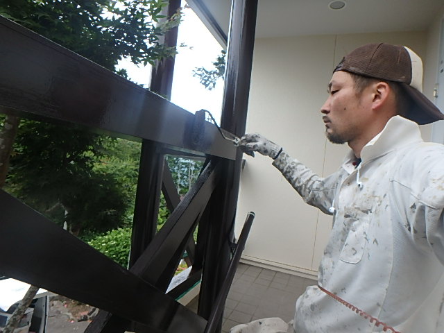 静岡県伊豆の国市Y様邸：木部塗装工事