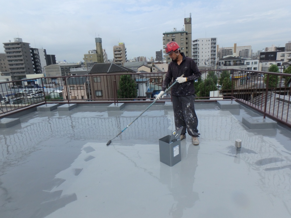 東京都三鷹市A社工場：屋上防水工事